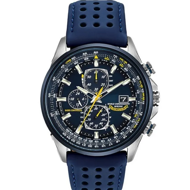 MEN039S Bekijk Top Luxury Business Quartz Watch Men Waterproof Blue Angel World Chronograph Casual Steel Band Watch For Men 22042740573