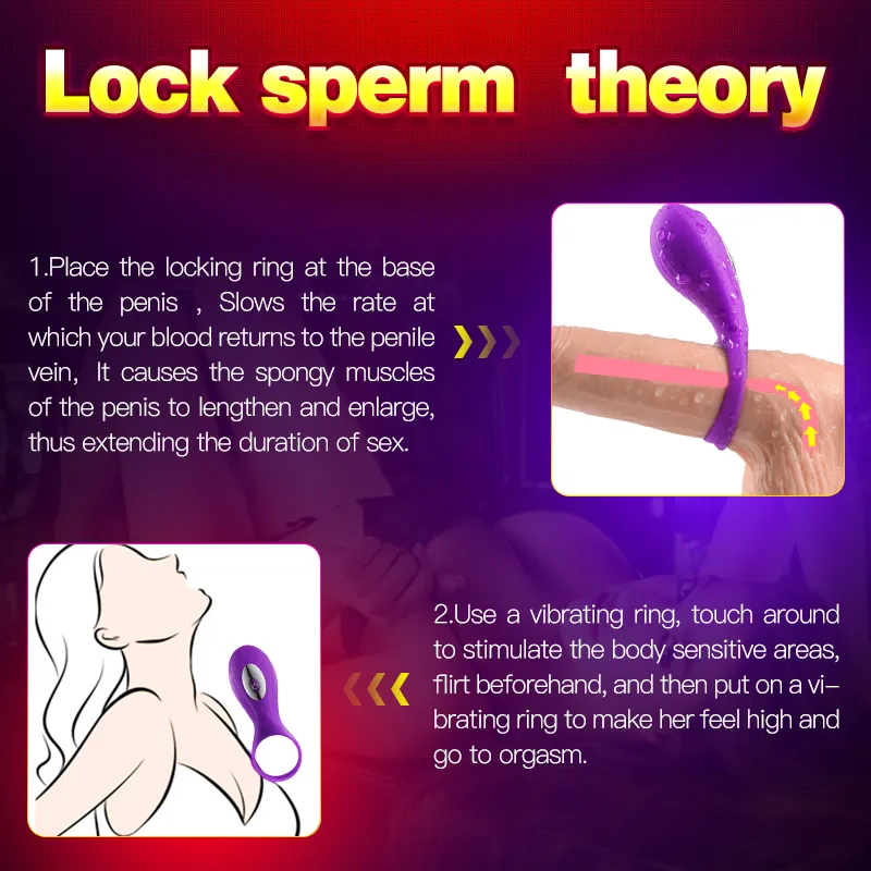 Vibrator cockring penis cock ring dubbel rumpa plug trådlös fjärrprodukter fördröjning utlösning sexiga leksaker för män