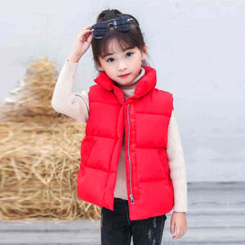 Filles Veste Hiver Vers Le Bas Gilet Garçon Vêtements Épais Chaud Gilet 2-10 Ans Enfants Mode Version Coréenne qualité Vêtements J220718