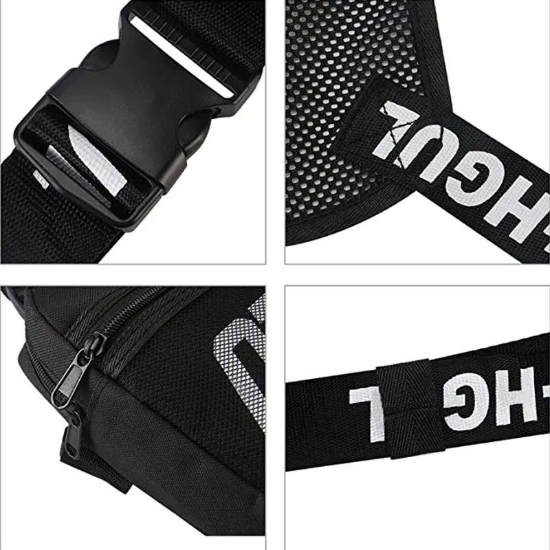 Moda Streetwear Uomo Hip-Hop Petto Borsa Tattica Due Cinghie Chest Rig Borse Stile Trendy Rettangolo Petto Utility Pack G122263d