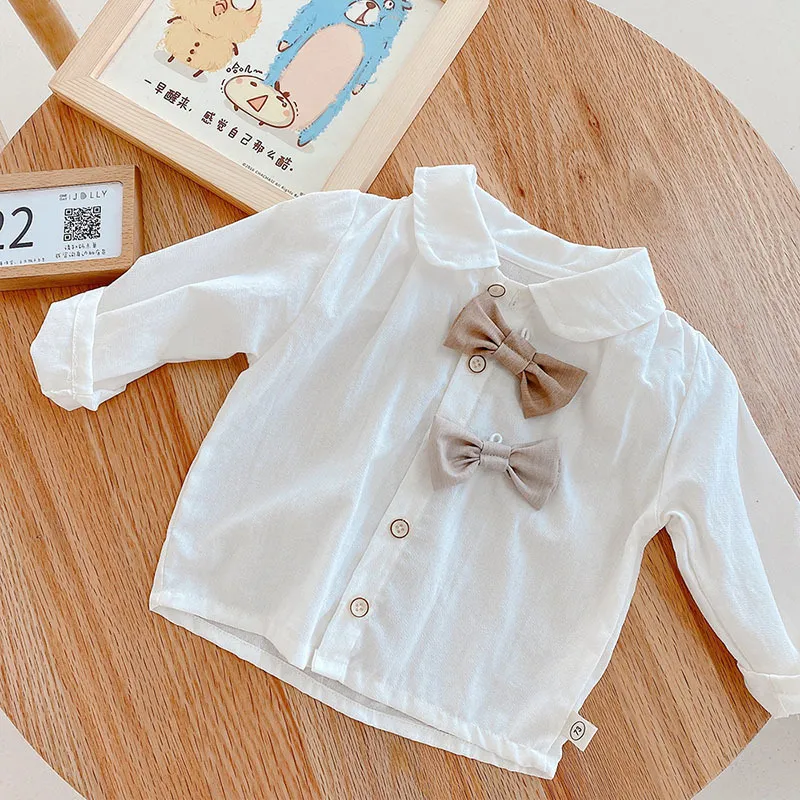 Milancel Autumn Baby Clothing Set Toddler Gentleman Boys Suit Bow Tie Blue and Shorts födelsedagskläder 220507