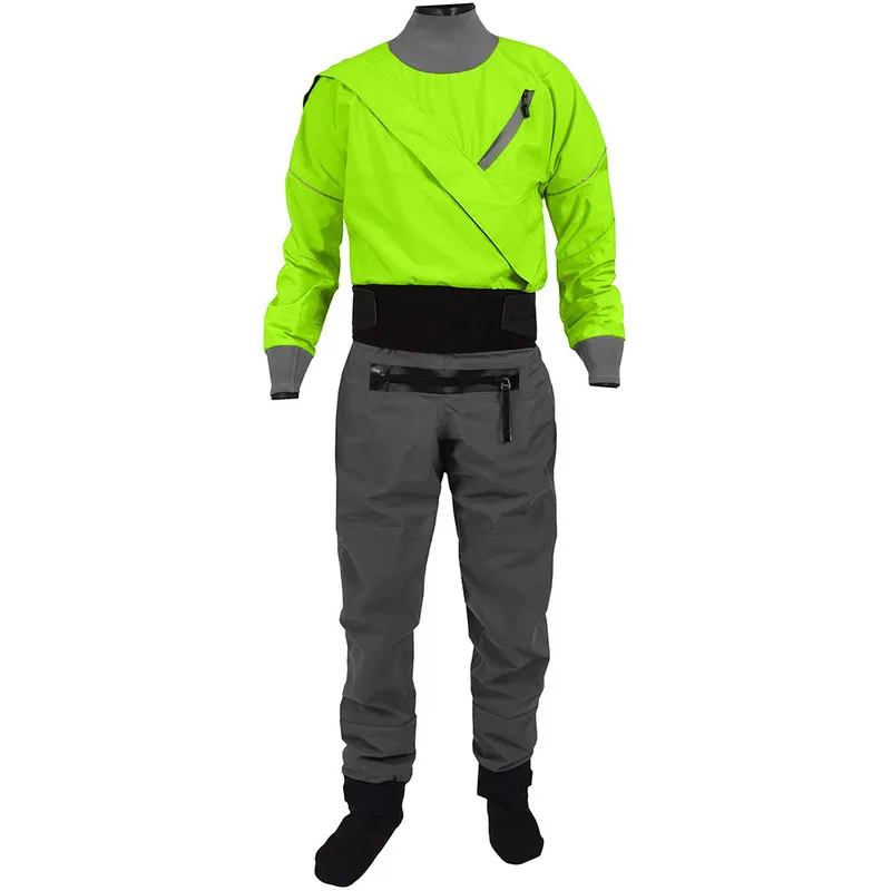 Men039s Drysuit do kajaku Użyj kajakarstwa surfingowy pływanie Suchy kombinezon Wodoodporny oddychanie piersi górna tkanina DM17 220728600290