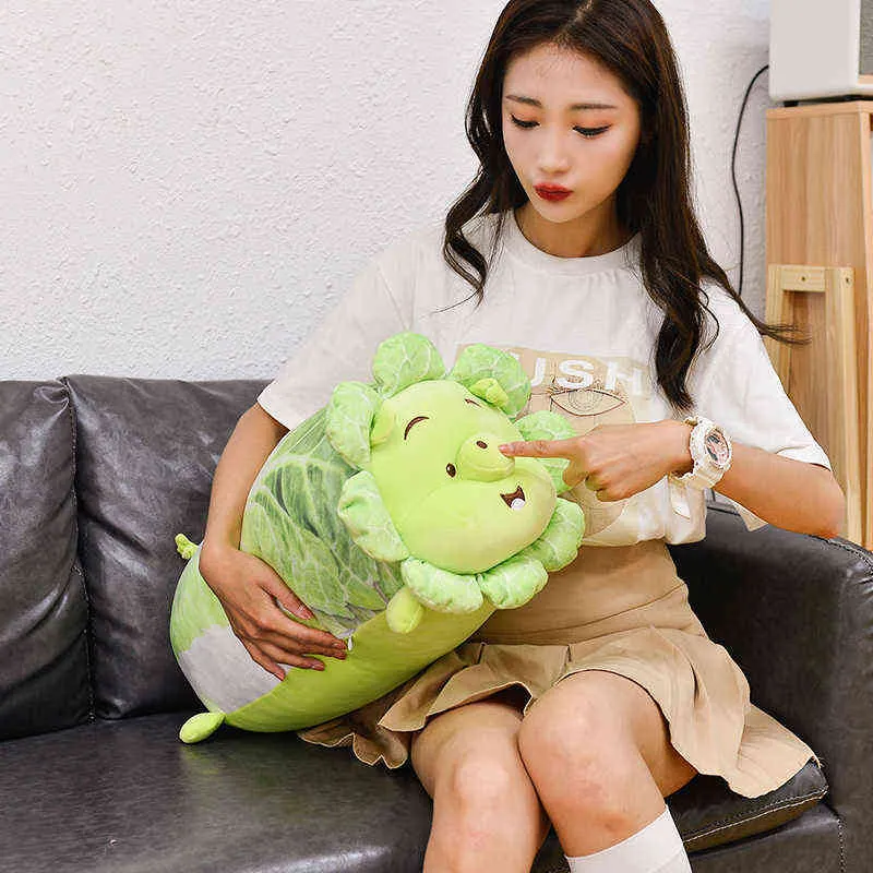ПК CM Kawaii китайская капустная свинья объявляет творческие животные плюшевые подушки фаршированные куклы цветной капусты для девочек Baby J220704