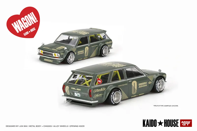 Kaido House x MINI GT Datsun KAIDO 510 Wagon LHD Diecast Model Car 220630