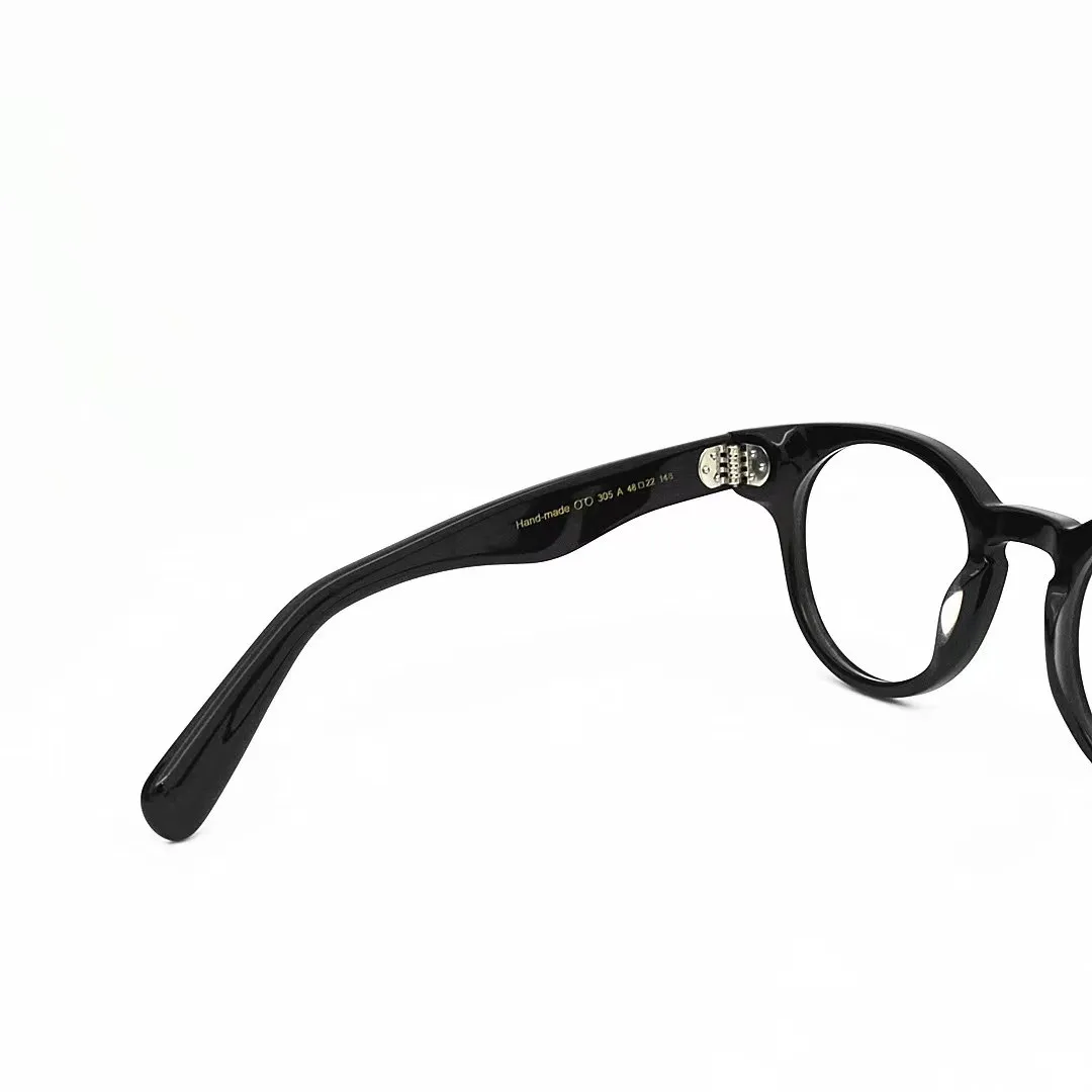 James Tart 305 Optiska glasögon för unisex retro stil anti-blå ljus linsplatta rund rund med box306u