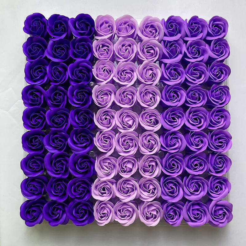 / set mélanger la couleur bricolage cadeaux créatifs savon rose tête de fleur pas de support de fleur décor de fête à la maison pour le mariage cadeau de saint valentin 220406