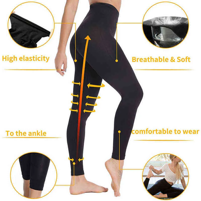 Shapewear Anti Cellulite Compression Women Lings Leg Slimming Body Shaper High Waist Tummy Control Panties Dij Smarter L220802