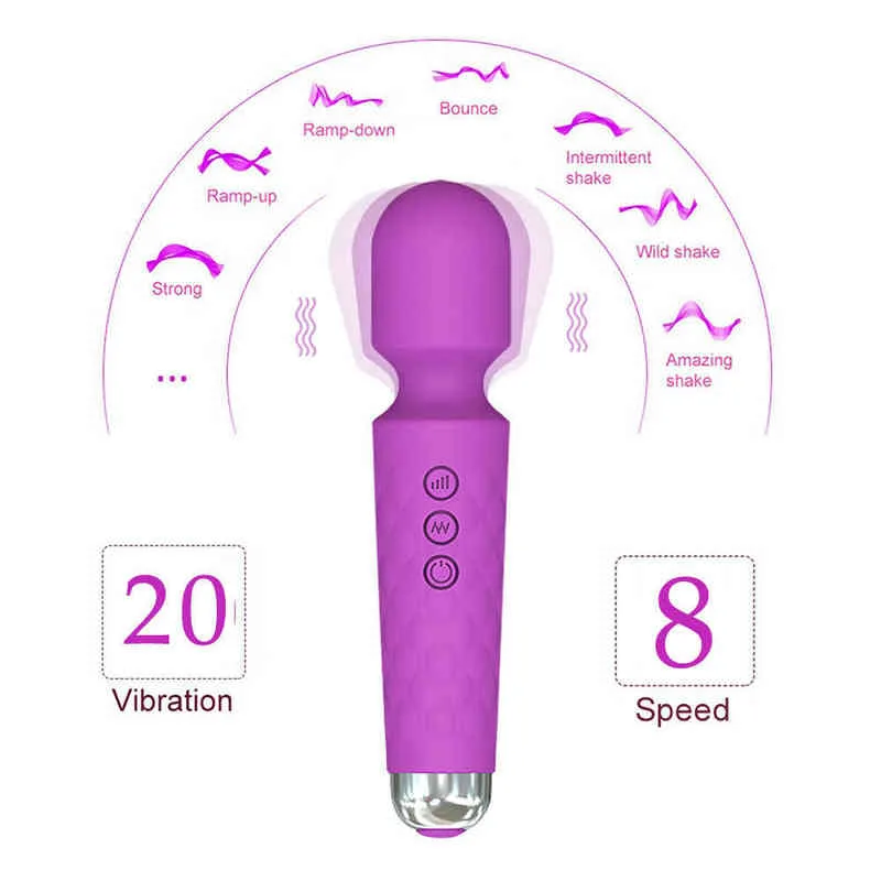 NXY Vibrators Hot Sälj Artificial Big Dildo Nöje Elektrisk Shock Sexleksaker Bullet Kvinnor Masturbator Clitoris Vibration 0411