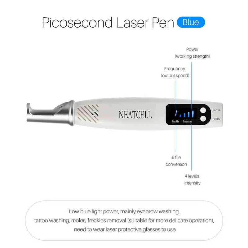 Laser professionnel picoseconde stylo thérapie par la lumière bleue tatouage enlever les taches de rousseur acné taupe tache sombre élimination des pigments machine soins de la peau 220528