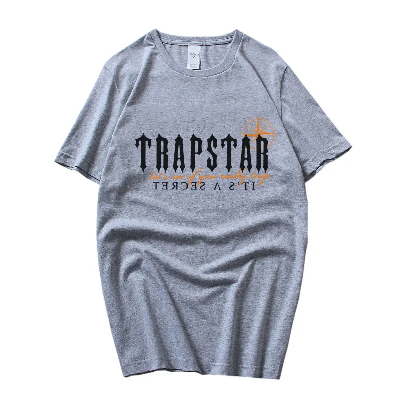 Trapstar Tasarım T Shirt Erkekler Mektup Sanat Baskı%100 Pamuk Gevşek Siyah Unisex Üstler Hip Hop Sokak Giysesi Goth Kısa Kollu Grafik Tee 220629