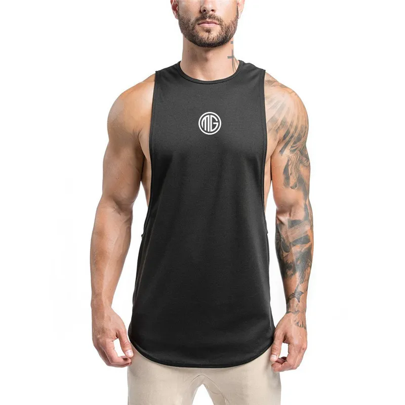 Mens Fitness Tank Tops Gym Clothing Bodybuilding Workout Cotton Sleeveless Vest Male Casual Breathable Fashion Sling Undershirt 220624