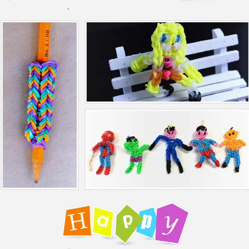 rubber loom bands girl gift for children elastic band weaving lacing bracelet toy gum bracelets diy material set 220608