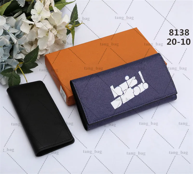 Designer plånböcker Purse Bag mode Kort långa plånbok Floral Letter Print Classic Card Holders Coin Purses259B