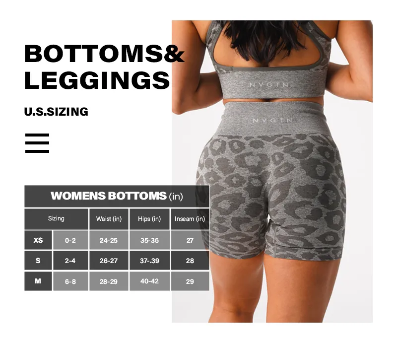 Nvgtn Wild Thing Leopard Shorts senza soluzione di continuità Spandex Women Fitness Elastico elastico sport il tempo libero di sollevamento dell'anca 2206302547456