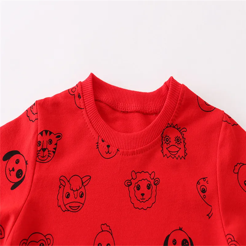 パーカースウェットシャツジャンプメーター到着リンゴプリントガールズスウェットシャツを販売する子供用服ロングスリーブ秋のシャツ220826