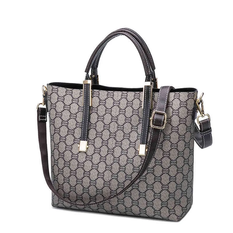 Große Tasche für Damen, neue bedruckte Einkaufstasche, vielseitige Schultertasche mit hoher Kapazität, Messenger-Handtasche