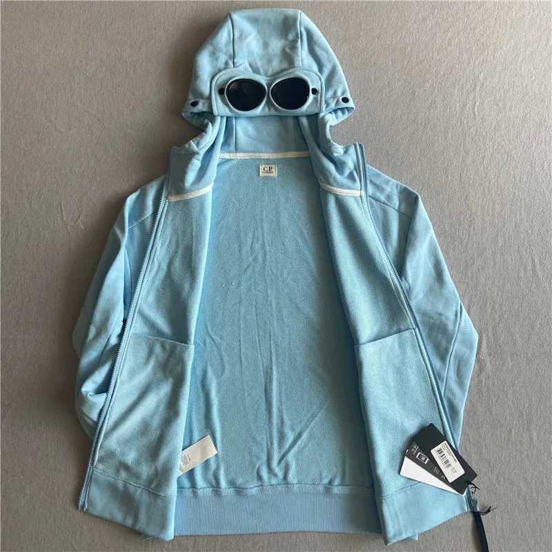 High Quality Cp Hooded Outdoor Sweatshirt Sports Zipper Cardigan Nylon Waterproof Coat Functional Wind Men's Clothing Ins New 1 KWKH