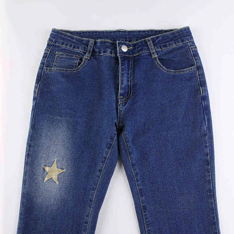 Jeans femininos como harajuku de retalhos de retalhos de retalhos de retalhos jeans de jeans com jeans coreanos de calças de rua da moda coreana vintage y2k calças T220825