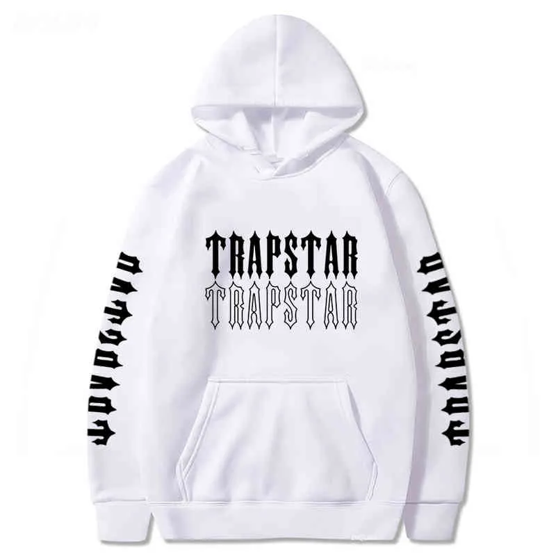 Trapstar Men Hoodies kunstbrief tweezijdige print sweatshirt herfst unisex klassiek merk lange mouw streetwear dames pullover