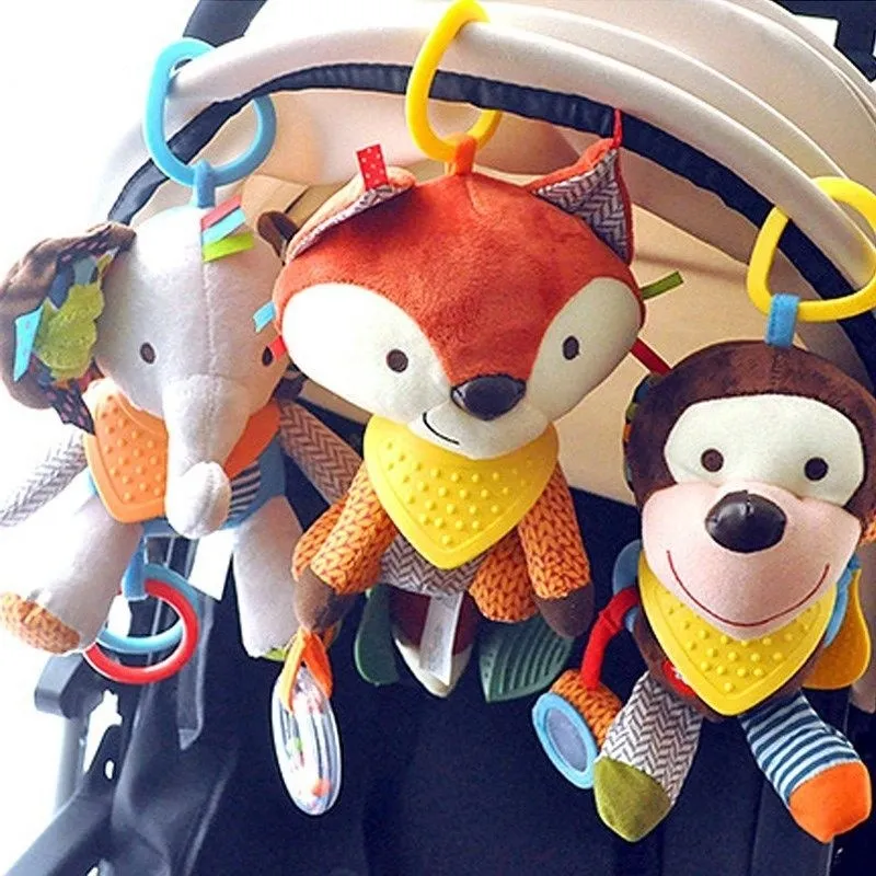 Baby Plush Sched Battle Toys Stroller Wiszące Zwierzęta Łóżka Mobile Infant Bunny Zabawki Edukacyjne dla dzieci 012 M Speelgoed 220531