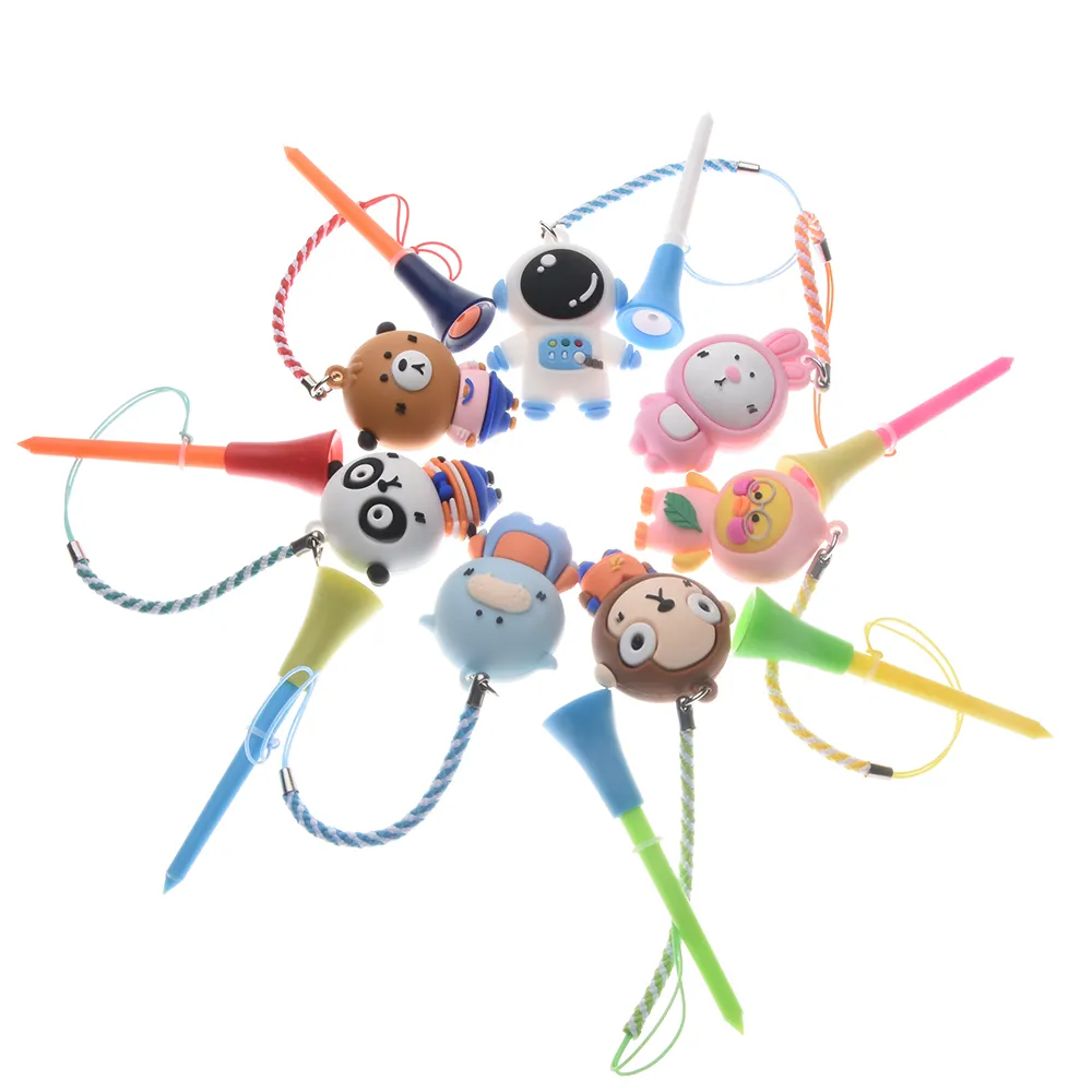 Rubber Golf Tees With PVC Cartoon Pattern Ball Holder Prevent Loss sit rack Accessories Gift