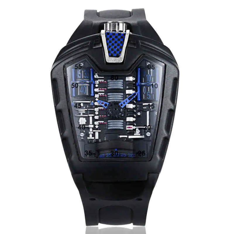 Festina Horloges Sportwagen Concept Racing Mechanische Stijl Zescilinder Motorruimte Creatief Horloge Heren Trend Fashion258E