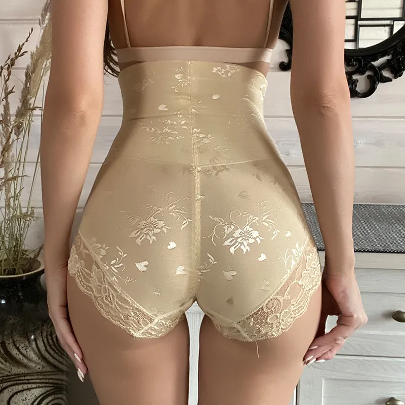 shaper culotte de dentelle sexy Shapers Body Shaper avec fermeture à glissière double contrôle femme Shapewear Sexy Lace Trainer 220628