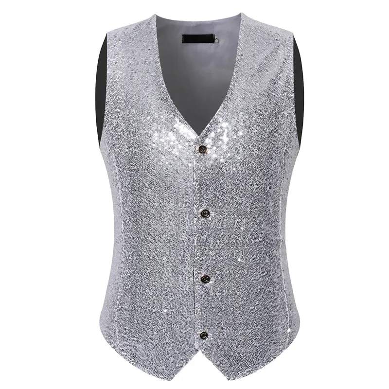 Hommes or argent paillettes brillant Blazers costume veste mode boîte de nuit DJ scène performances manteau de fête de mariage 220819