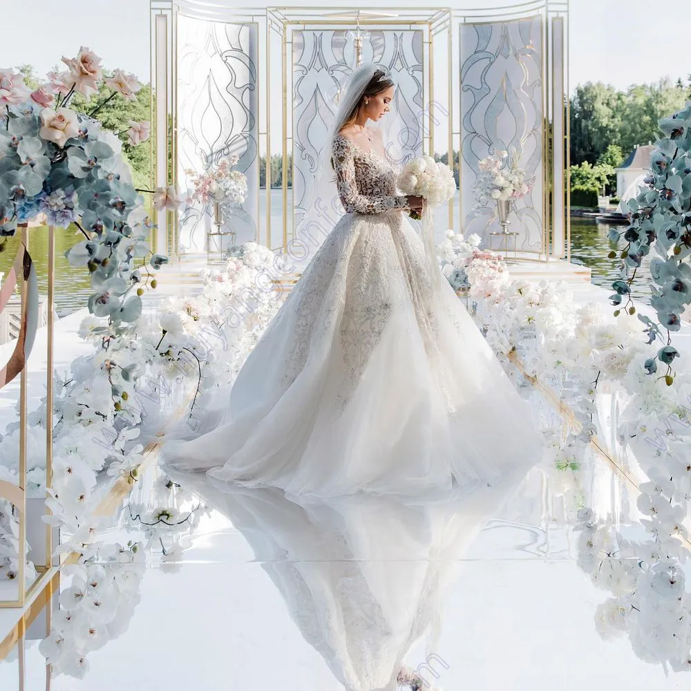 Novo 10 metros de casamento no espelho tacho t estágio branco prateado corredor de corredor tapete tapete para festas de casamento decorações de cenário 0 12mm235h