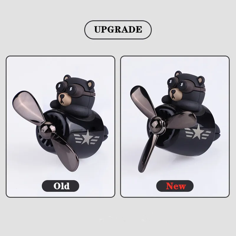 Orso Pilota Deodorante auto Elica rotante Uscita aria Fragranza Aroma Decorazione automatica Articoli auto Accessori CX220406