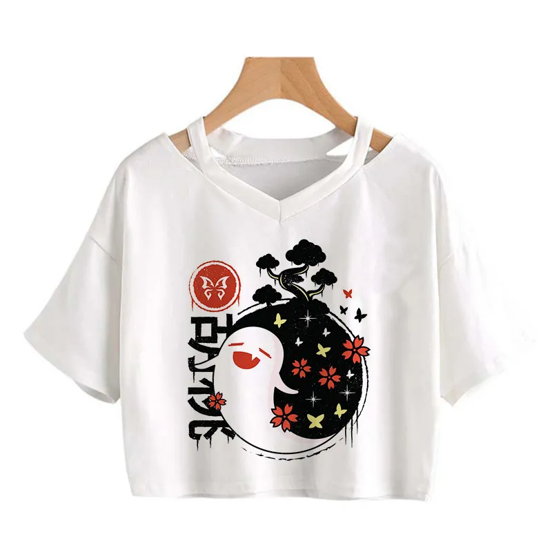 Kawaii Genshin Impact T Shirt Women Game Graphic Tees Tops Harajuku Cartoon Hu Tshirt Funny Keqing Femenina 220602