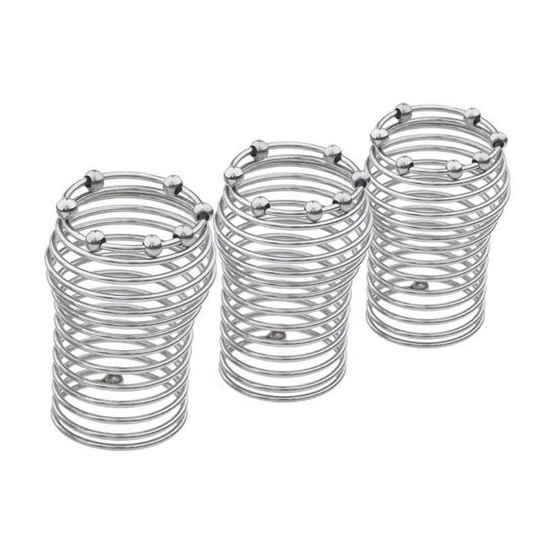 Nxy Cockrings Stainless Steel Hollow Thread Sleeve Male Chastity Device Cage Lock Penis Rings Delayed Ejaculation Metal Cock Glans Ring Cover 220505