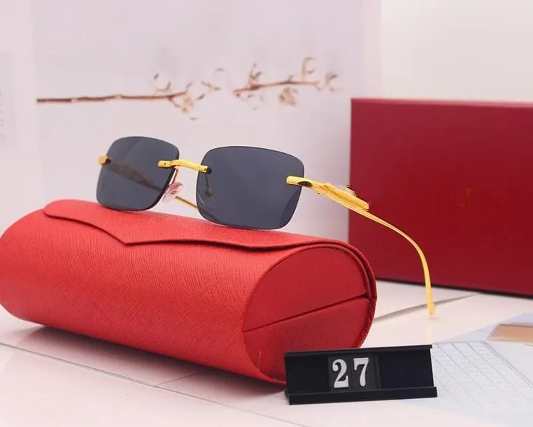 nuovi occhiali da sole in corno di bufalo occhiali da sole sportivi di moda uomo donna occhiali da vista rettangolari senza montatura in legno di bambù eyewear226J