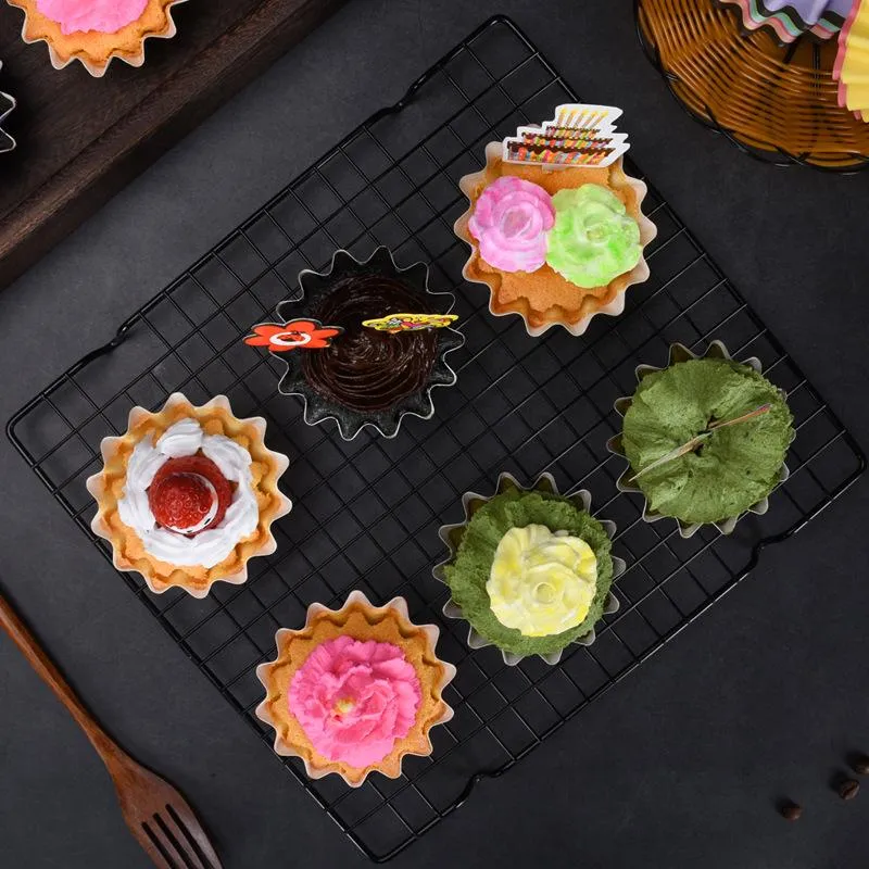 Doublures de Cupcake Wave Moules à pâtisserie en papier Emballages à muffins Moule à brioche anti-graisse Moule à gâteaux Porte-plateaux
