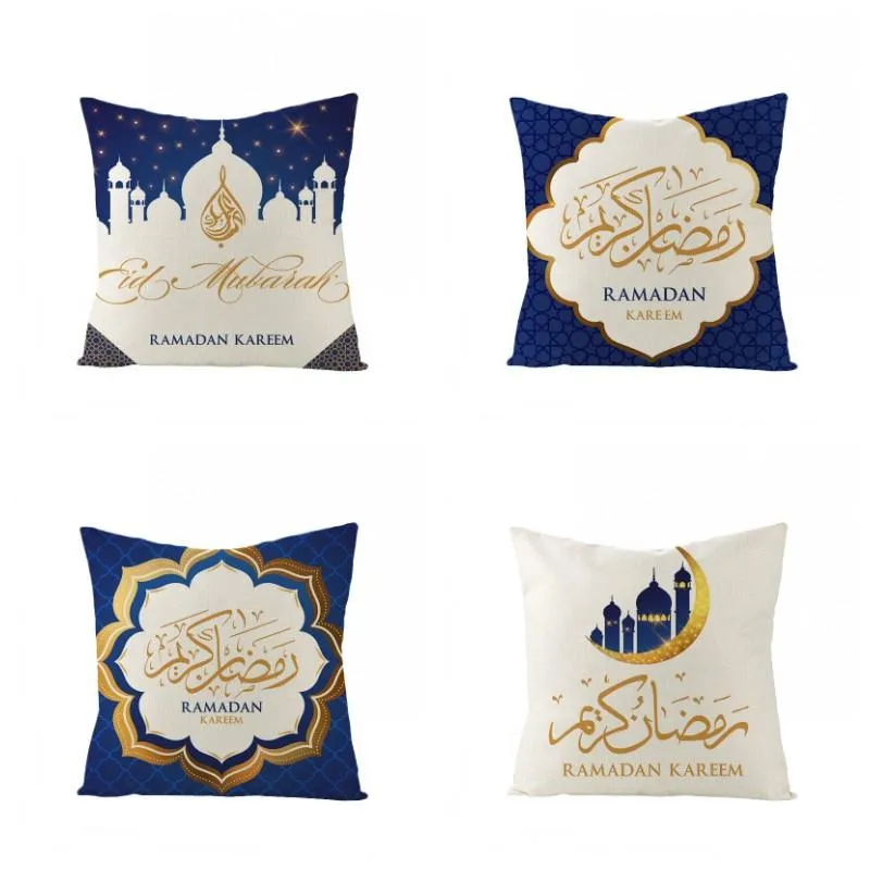Baskı Yastığı Kılıfı Ramazan Müslüman Tarzı Yastık Kılıfı Yastık Kapağı Ev Yatak Sandalye Dekor Popüler Toptan Kullanım