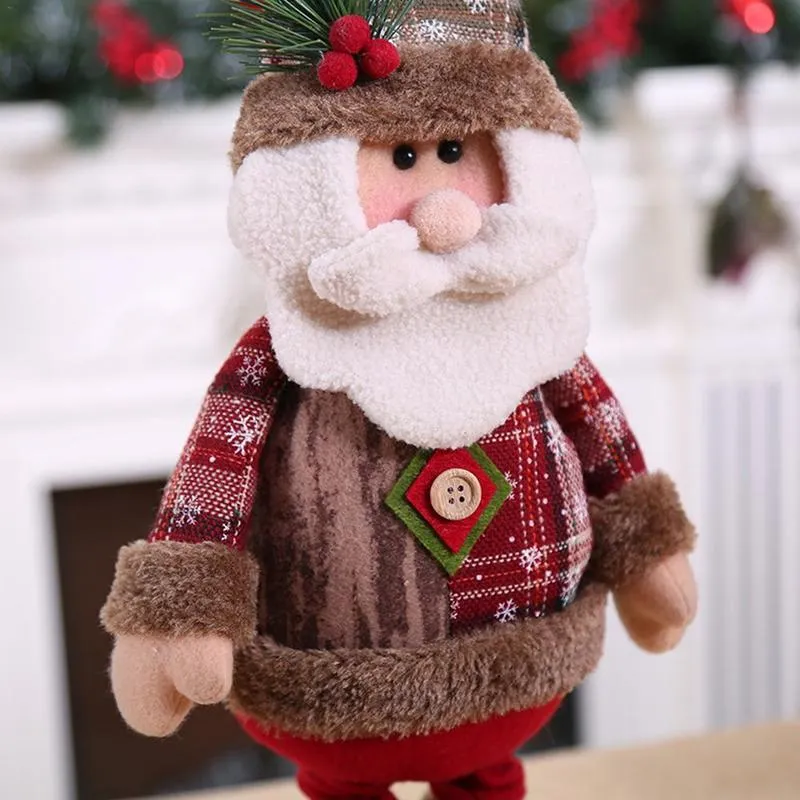 Noel Bebekler Büyük Boy 50 CM 60 cm Noel Baba Kardan Adam Elk Oyuncaklar Noel Figürinler Noel Hediyesi Çocuk Noel Ağacı Süs Navidad 220316