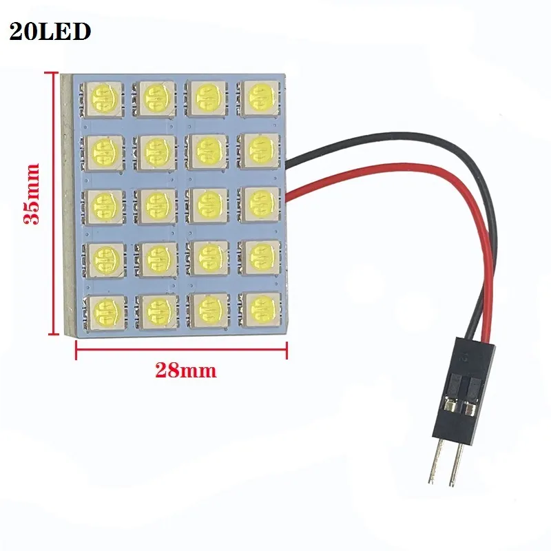 Neue T10 BA9S Girlande 3 Adapter 6/9/12/15/18/24/30/48 SMD 5050 Led Weiß Licht 12V LED Lesen Panel Auto innen Dome licht