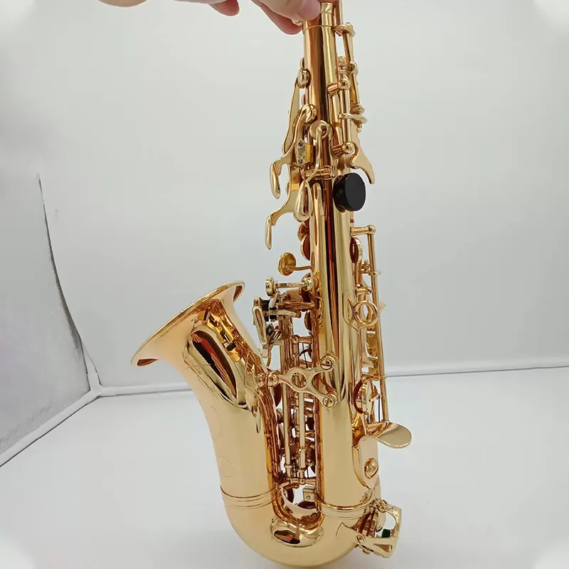 Original WO20 Struktur Modell BB Professional Curved Soprano Saxophone Brass Gold-Plated Professional-klass Tone Brand New Sax