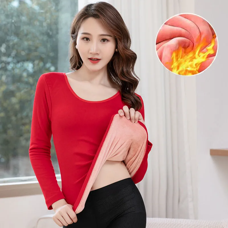 Thick Tank Tops Women Winter Warm Soft Fleece Undershirt Thermal Singlet Lady Cotton Sexy Vest Tees Shirt Slim Stretch Top 220325