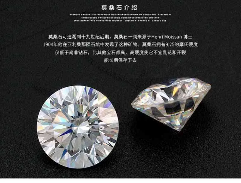Echte 02-1ct D Farbe VVS1 Ohrstecker für Frauen Geschenk 925 Sterling Silber Moissanit Ohrstecker Bestehen Diamant Test248T