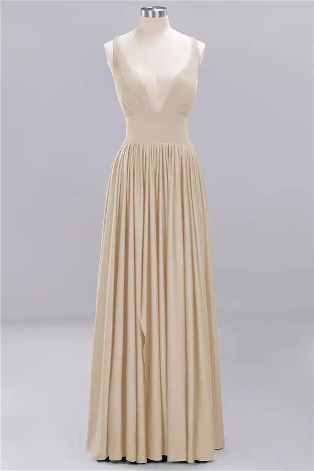 Robes de Demoiselle D'honneur Champagne, livraison en 24 heures, en tissu élastique bon marché, robe de soirée de mariage, nouvelle collection 2022