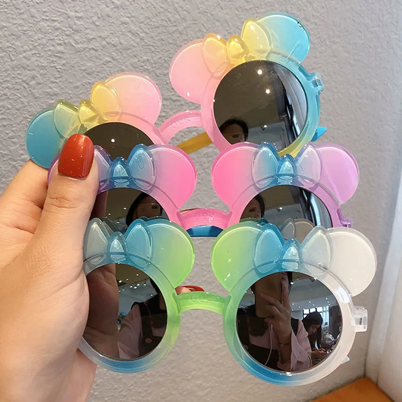 Children Cute Gradient Colors Cartoon Bear Cat Rabbit Sunglasses Girls Boys Outdoor Decorate UV Protection Fashion Eyewear 220705