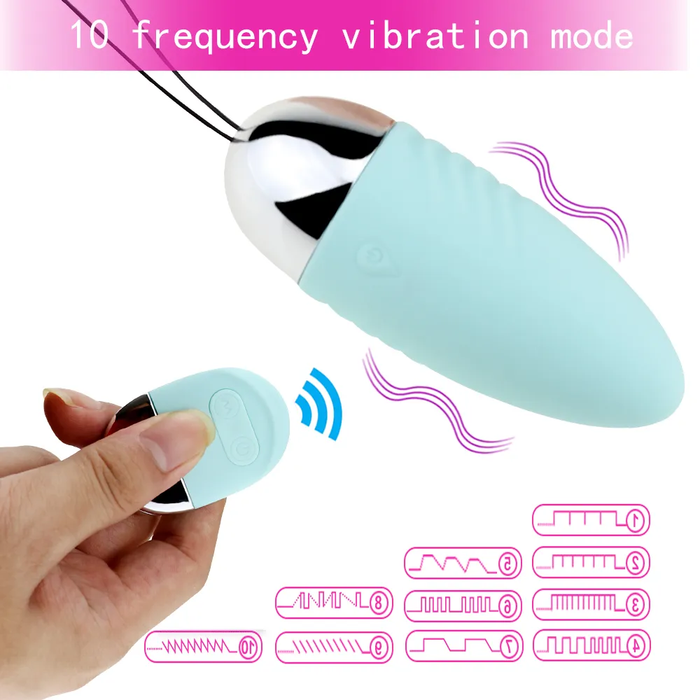 MOM NUO 10 Modos Love Egg Vibrador sem fio Bola vaginal poderosa