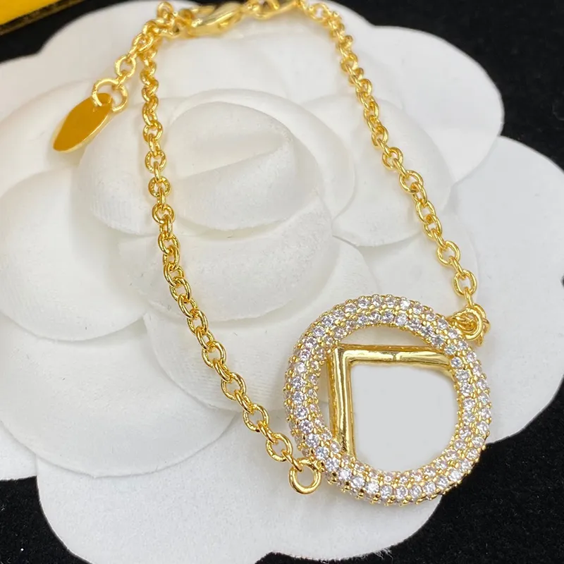 Damen-Armband mit Box, Luxus-Designer-Kristallarmbänder für Frauen, Buchstabe F-Armreif für Hochzeitsgeschenk, Designer-Jewerly1795018