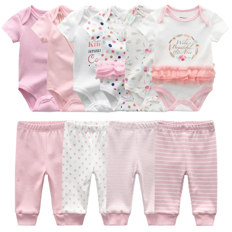 Born Gift Clothes Set Baby Boy Born Vêtements BodyPantalon Outfit Enfant Fille Costume Infant Pyjama Pur Coton Ensembles 220608