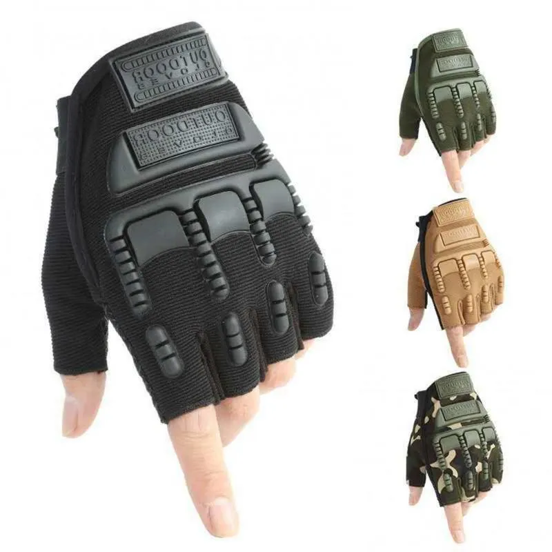 Outdoor Tactical Gloves Airsoft Sport Half Finger Type Military Mittens Men Women Combat Shooting Hunting 220624