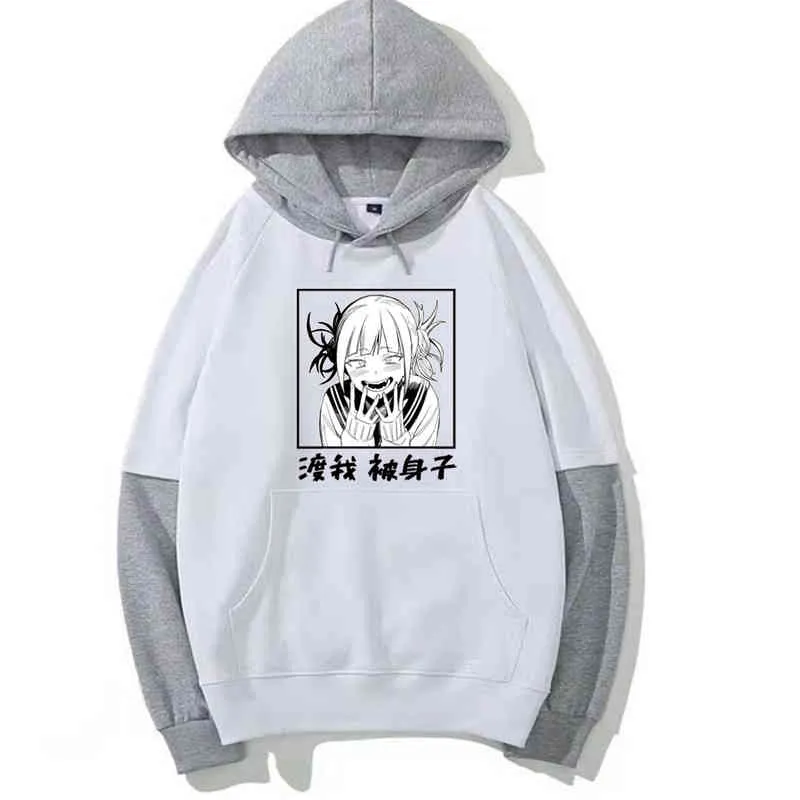 Anime My Hero Academia Printed Hoodie Unisex Grappige Lange Mouw Himiko Toga Oversize Hip Hop Sweatshirt