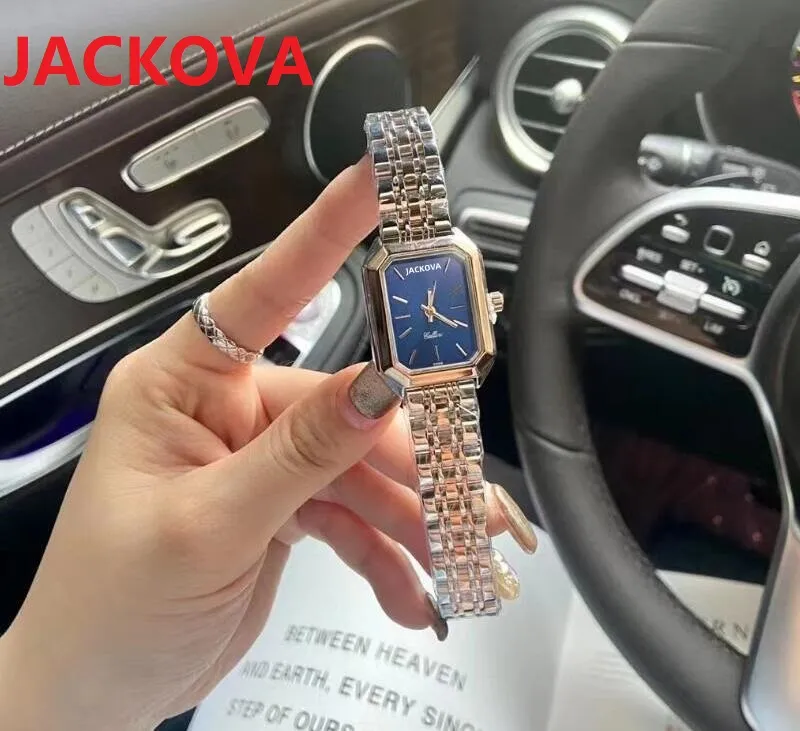 Luxe Dames Rechthoek Mode Horloges 24 Mm Speciaal Ontwerp Relojes De Marca Mujer Zilver Dame Quartz Uurwerk Klok Rose Gol293u