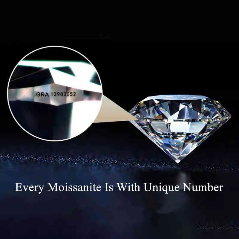 Promocja Moissanite Loose Stone Najtańszy fabryka D Color VVS1 3ex White Round Cut Laborn Diamond Gra Certification322F