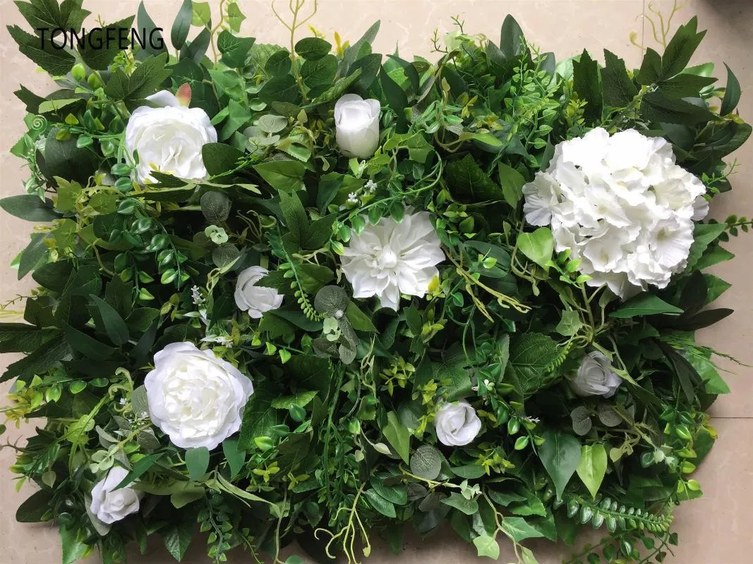 Dekoracyjne kwiaty wieńce /działka sztuczna jedwabna hortensja róża 3d kwiatowa ściana ślubna roślina dekoracyjna